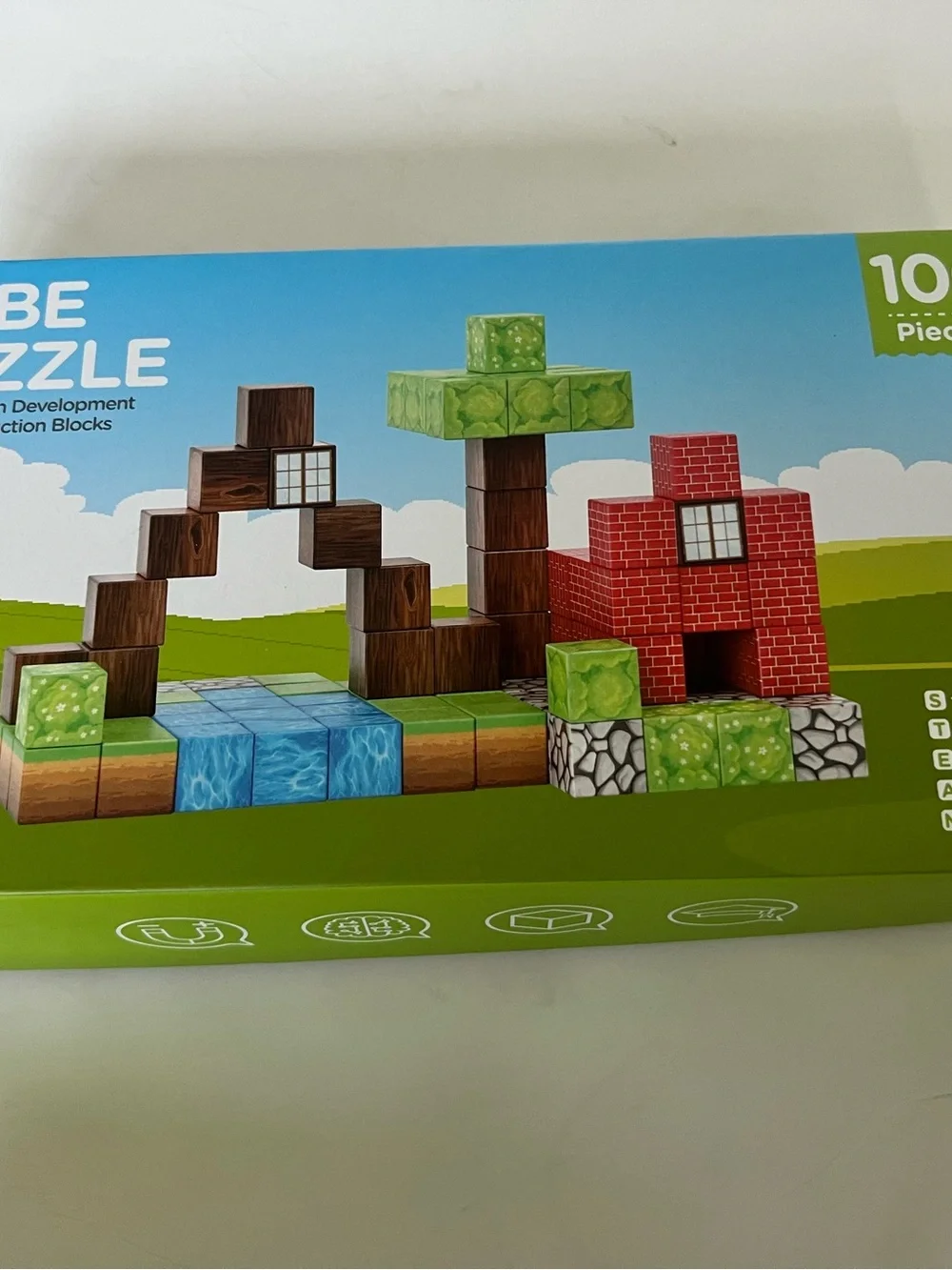 100PCS Magnetic Blocks Build Magnet Forrest World Montessori Sensory Educational